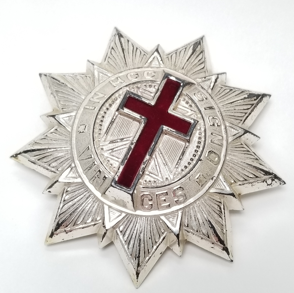 Vintage England Masonic Knight Templar Masonic Baldric Ornament Badge SIGNO CES